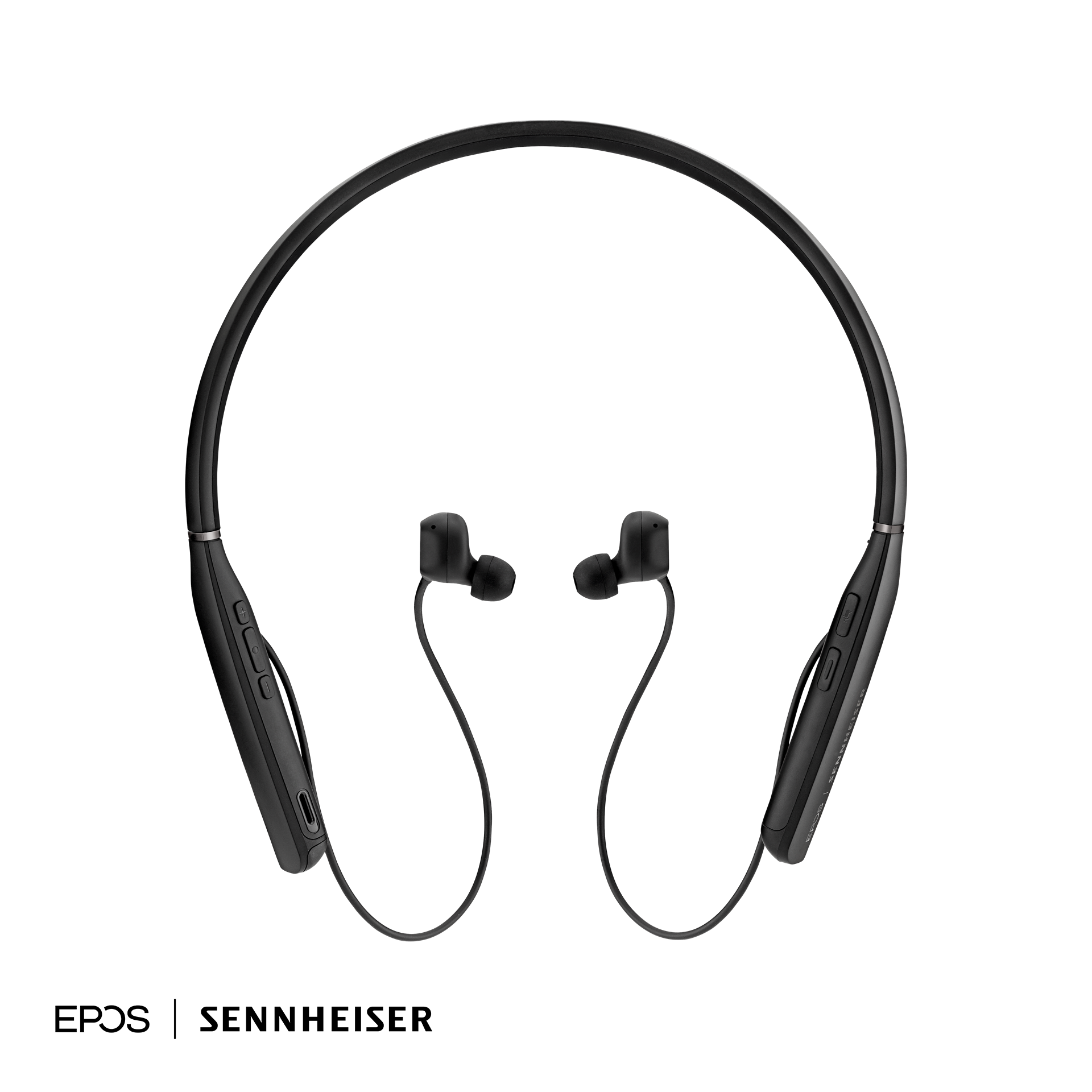 EP-1000204 Bluetooth in-ear headset, with neckband, USB-C BT dongle and Active Noise Cancellation. UC optimized solution.