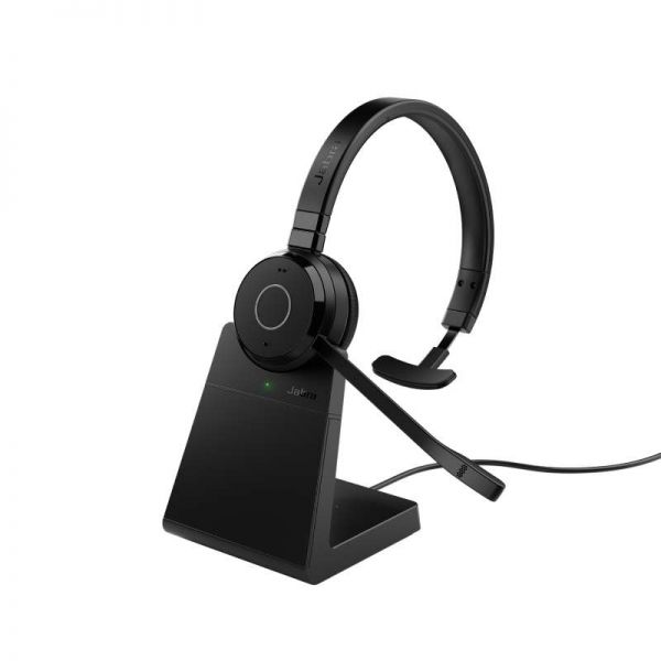 JA-6693-833-399 Draadloze headset met Bluetooth 5.2, 30 meter bereik en 16 uur batterijduur, inclusief passieve ruisonderdrukking en dubbele connectiviteit.