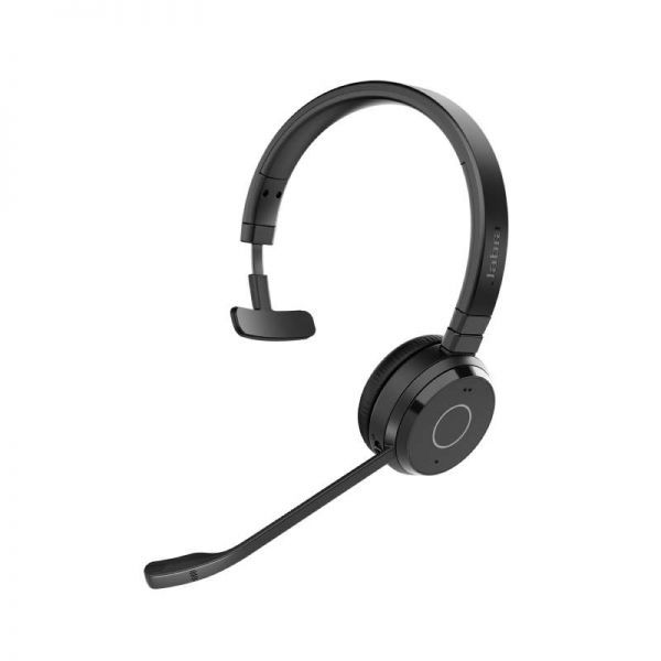 JA-6693-839-409 Mono draadloze headset met Bluetooth 5.2, dubbele connectiviteit en passieve ruisonderdrukking. Ontworpen voor flexibiliteit en langdurig comfort.
