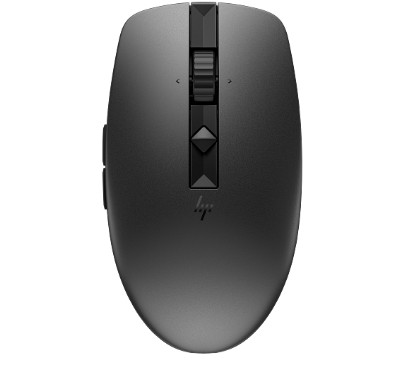 HP-6E6F0AA De HP 715 Oplaadbare Multi-Device Bluetooth Muis maakt naadloos schakelen tussen apparaten mogelijk via Bluetooth, met soepele, precieze tracking en een strak, ergonomisch ontwerp voor comfort.