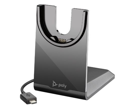 PO-783R7AA Premium USB-C charging stand designed for Poly Voyager headsets. Provides fast, stable charging and convenient storage for everyday use.