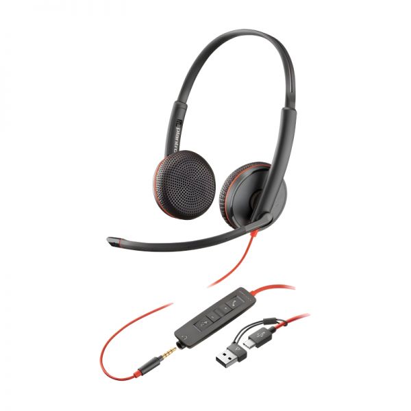 Poly Blackwire 3225 USB-C Duo+3,5mm CA