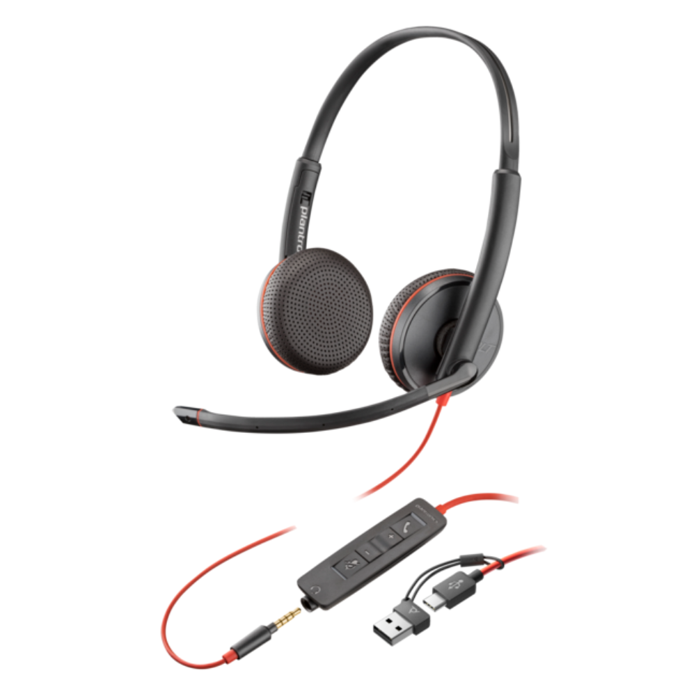 HP-8X229AA The Blackwire 3200 Series corded UC headsets are durable, lightweight, easy to deploy, and come in a variety of connectivity and wearing options.