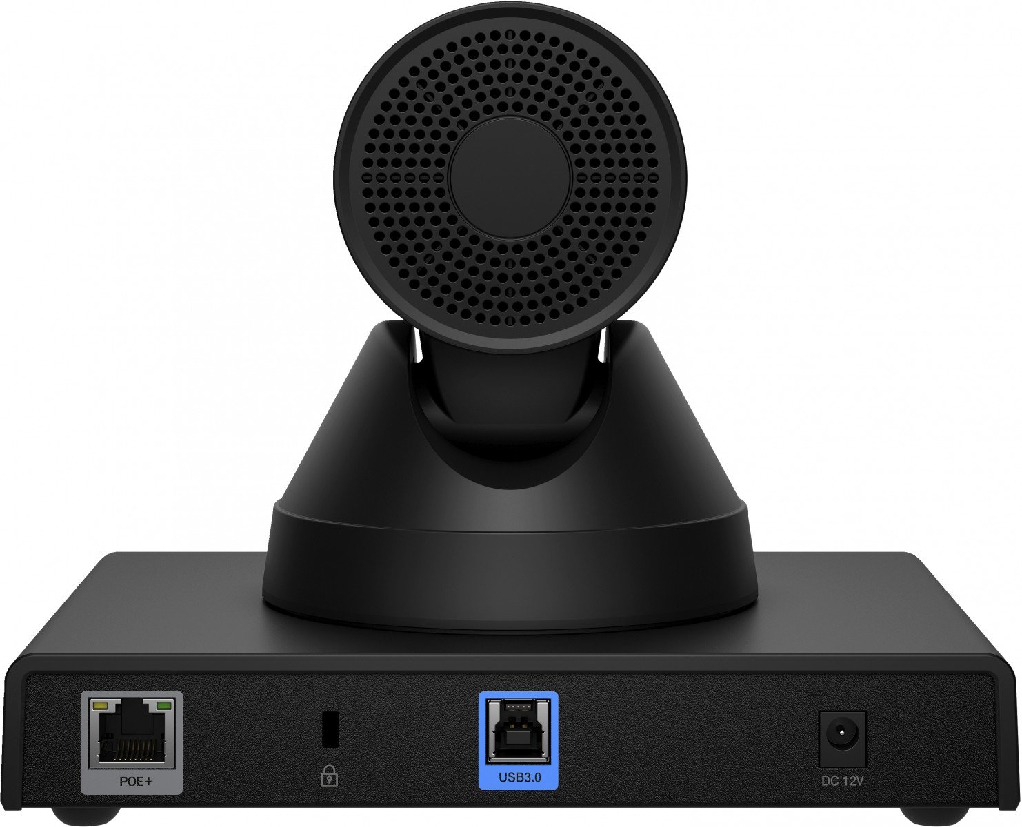 HP-9W1A6AA 4K smart conference camera with motorized pan-tilt-zoom and AI tracking. Ideal for medium to large meeting rooms.