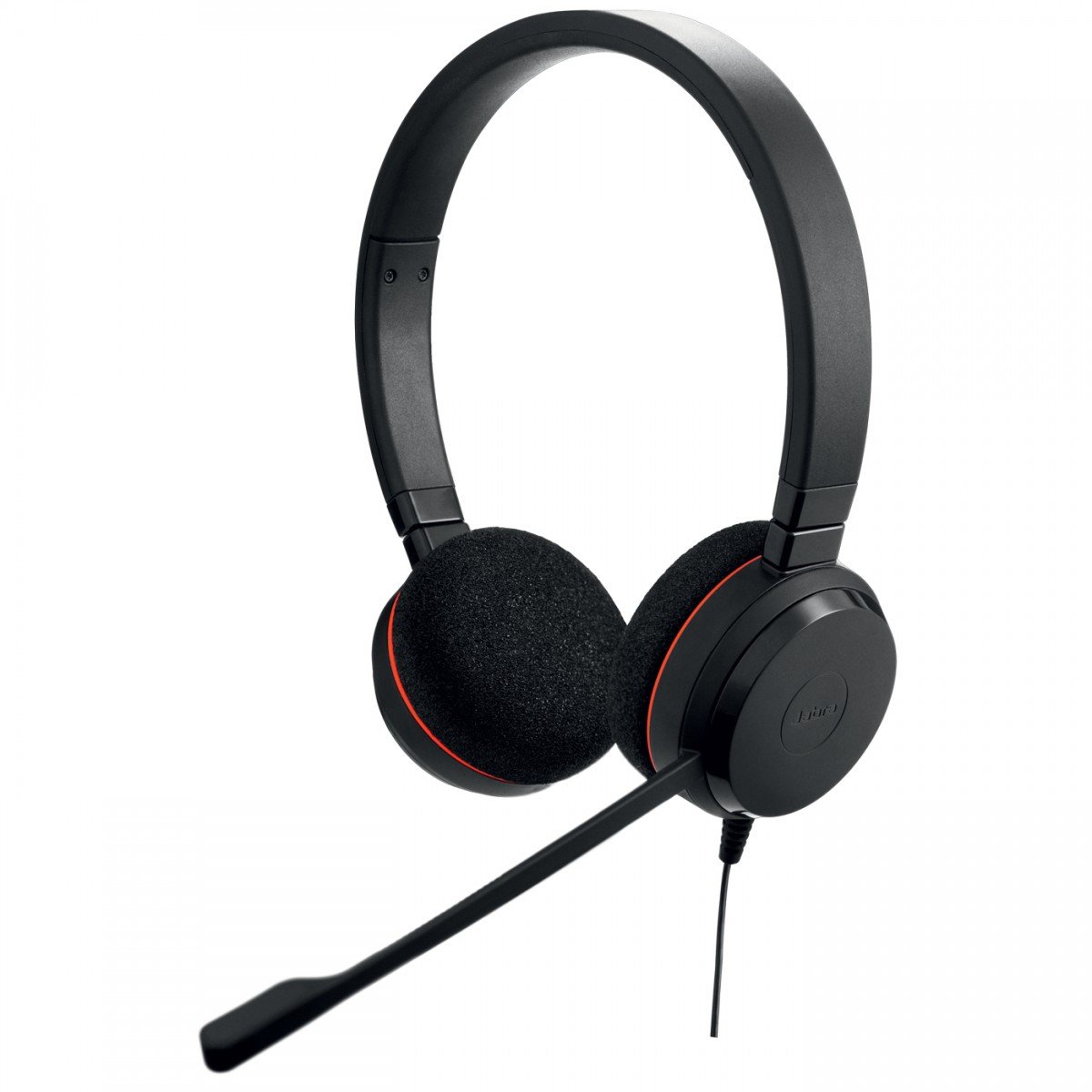 JA-4999-823-169 Stereo USB-headset met ruisonderdrukking, bedieningsknoppen en Teams-certificering. Werkt via USB-A en USB-C.