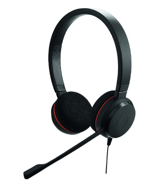 JA-4999-829-269 Wired Jabra Evolve 20 USB-C/A UC stereo headset: UC-certified, stereo audio, noise-cancelling microphone, inline controls, and cushioned ear pads for clear, focused professional calls.