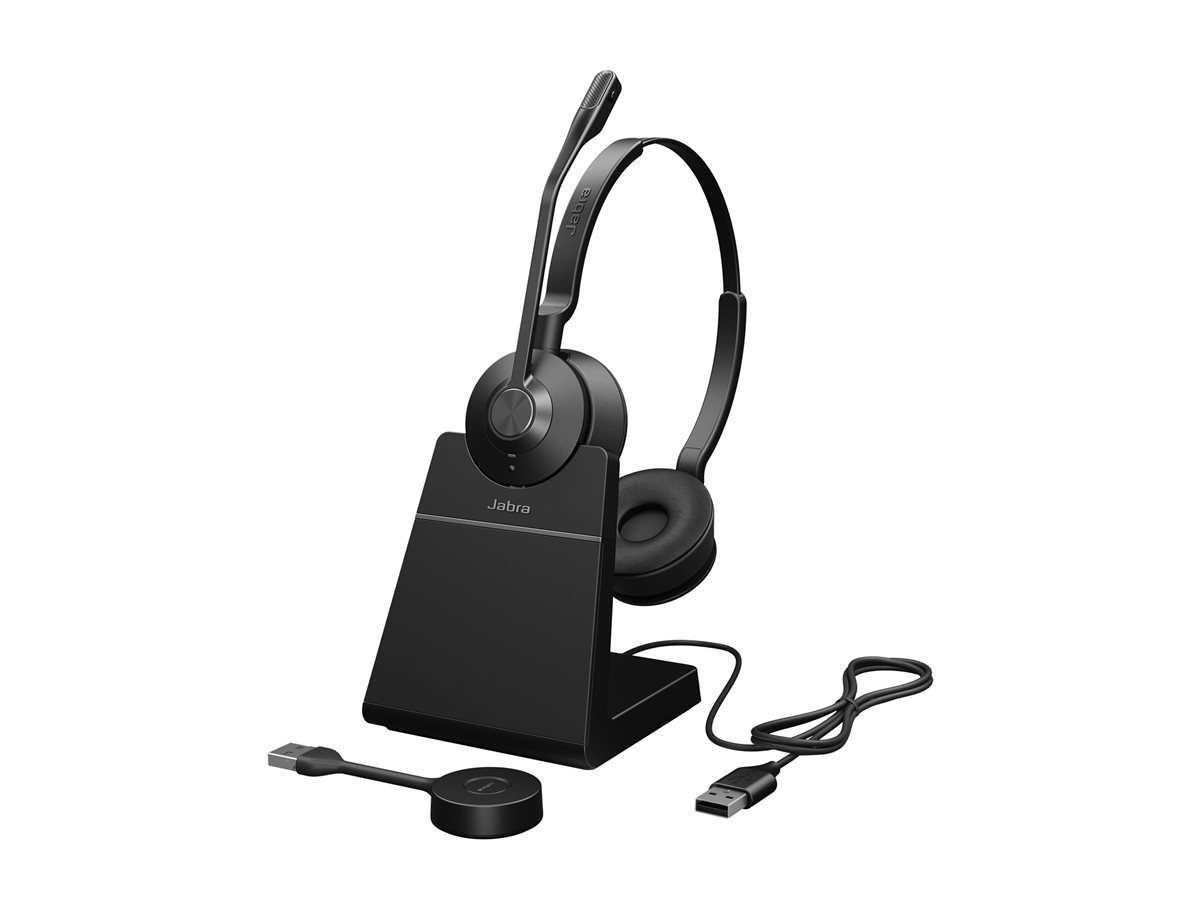 JA-9659-415-111 Veilige draadloze stereoheadset met Link 400a. Ideaal voor hybride werken met helder geluid, ruisonderdrukking en draagcomfort.