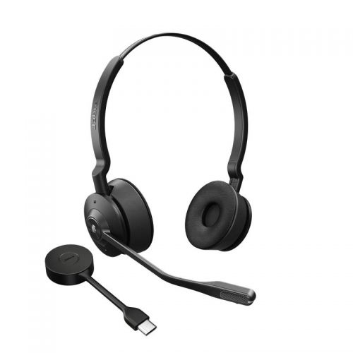 JA-9659-430-111 Draadloze DECT-headset met USB-adapter. Biedt veilige, heldere communicatie en groot bereik voor hybride en remote werkers.