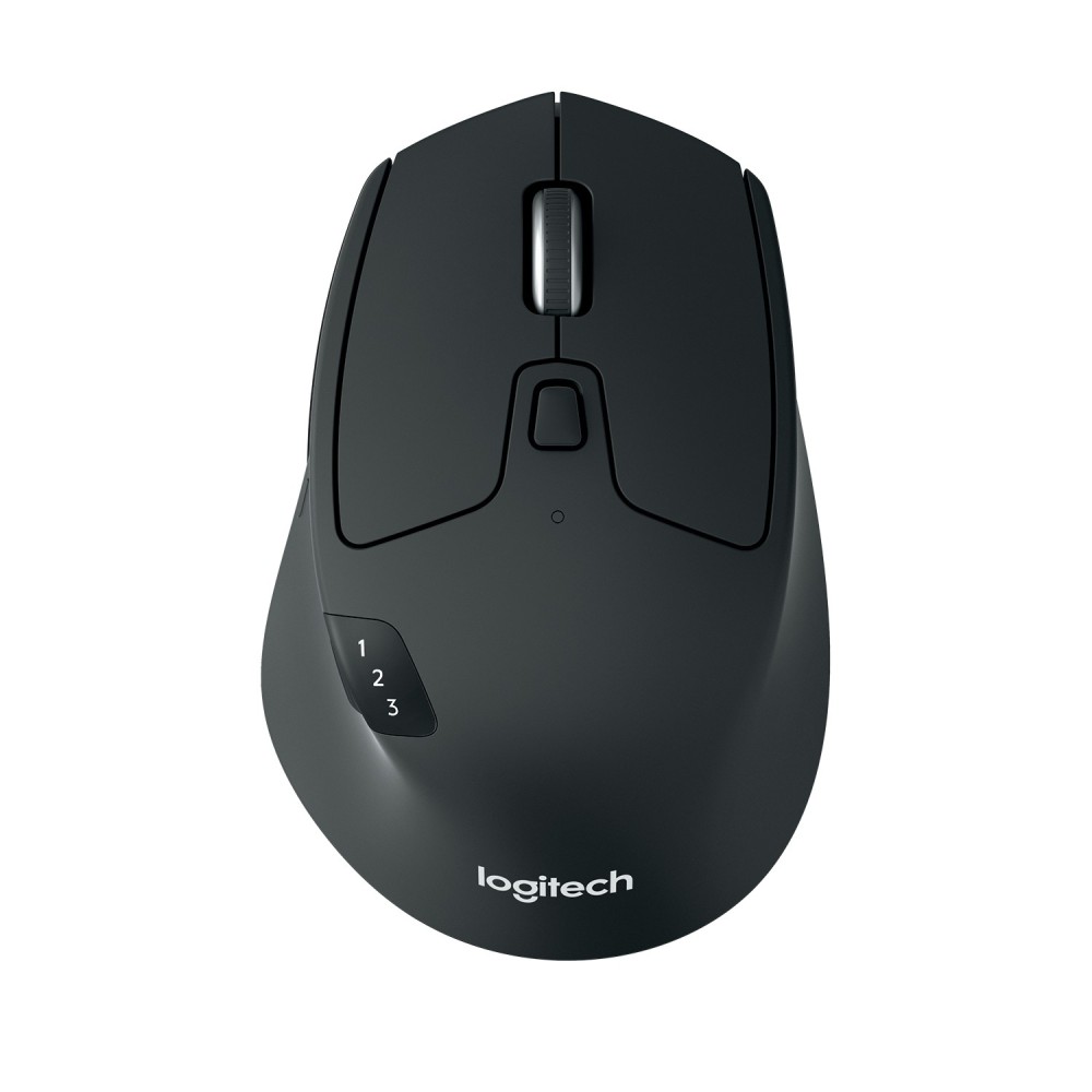 LO-910-004791 Draadloze muis voor meerdere apparaten via Bluetooth of USB. Ergonomisch, duurzaam en snel schakelen tussen 3 apparaten.
