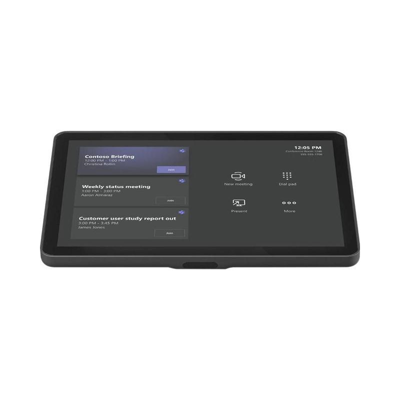 LO-952-000085 Netwerkverbonden touchcontroller voor vergaderruimtes. Biedt intuïtieve bediening, agenda-integratie en nette installatie.