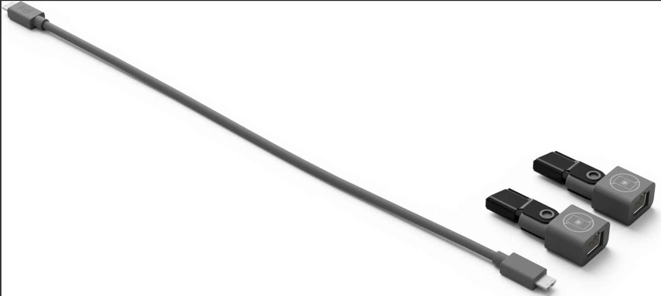 LO-952-000181 CAT-koppelstuk voor uitbreiding van Rally Mic Pod installaties. Zorgt voor nette, flexibele bekabeling in vergaderruimtes.