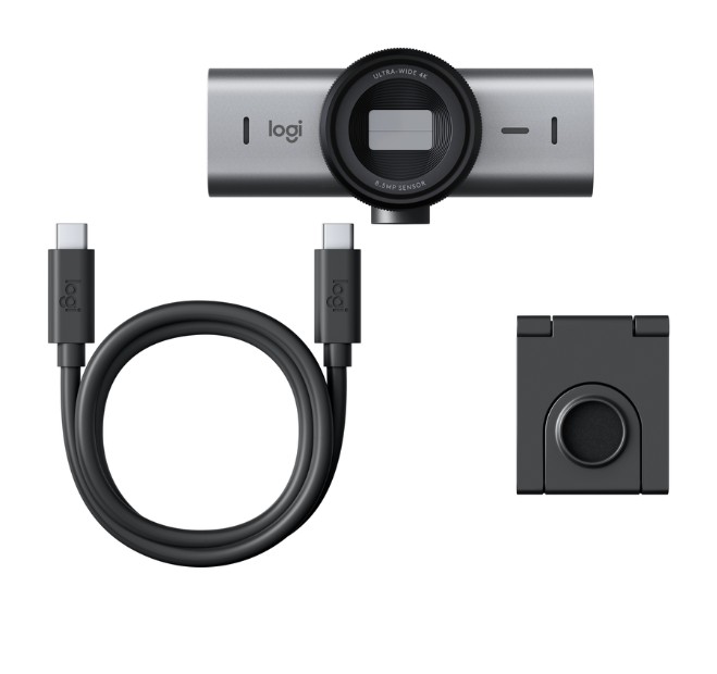 LO-960-001530 Logitech MX Brio 705 zakelijke webcam: 4K HDR-video, RightLight 4, 5× digitale zoom, Windows Hello-herkenning, dubbele omnidirectionele microfoons en USB-C plug-and-play.