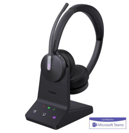 YE-1208674 Stereo DECT + Bluetooth headset voor Microsoft Teams. Perfecte focus, breed draadloos bereik en duidelijke communicatie.