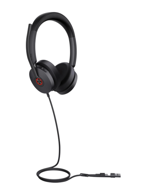 YE-1308152 Premium stereo headset with USB-A/C dual connectivity. Ideal for UC platforms, clear audio and all-day comfort.